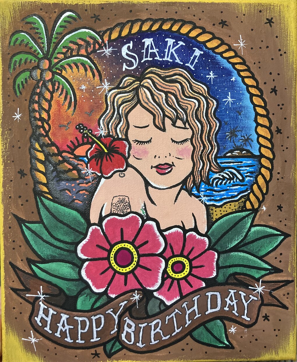 プレゼントの似顔絵を作ります タトゥー風のタッチで似顔絵イラスト作成します。 イメージ1