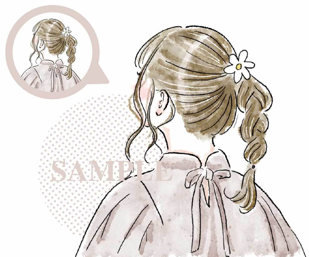 雰囲気伝わる！おしゃれな顔隠しアイコン作成します 横顔もOK！好印象◎抜け感のある優しいイラストに仕上げます イメージ4