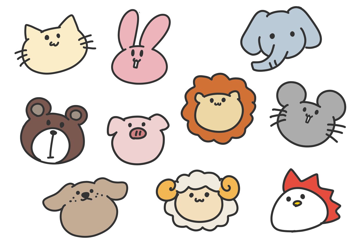 ゆるいイラスト5点セットで描きます イラスト5点で3000円になります！ イメージ3