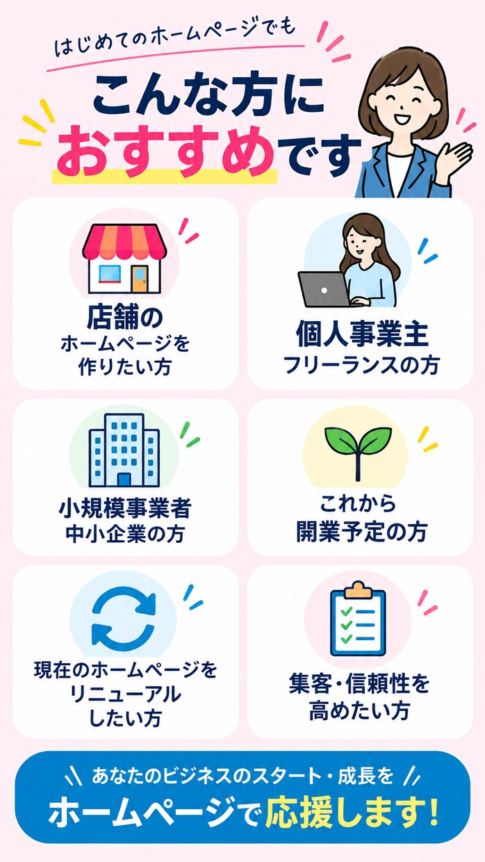 小規模事業者向けHPを制作しますます WordPressで見やすいホームページを制作 イメージ5