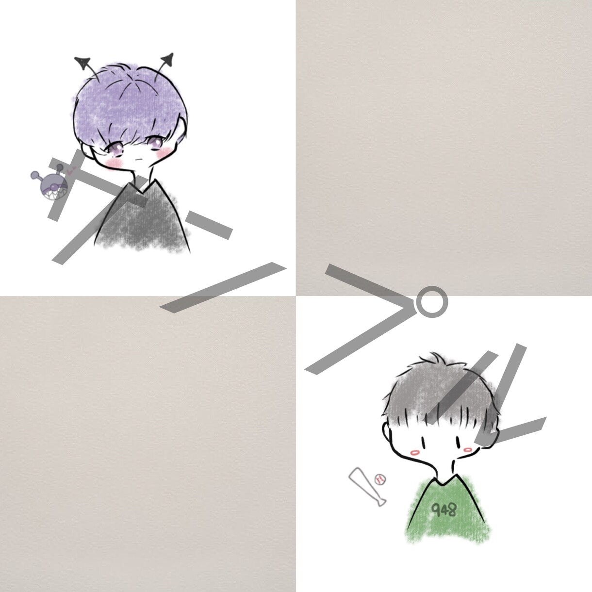 アイコン･ヘッダー･サムネイルなどを作成します ゆるふわ系で可愛いイラストを作成します イメージ1