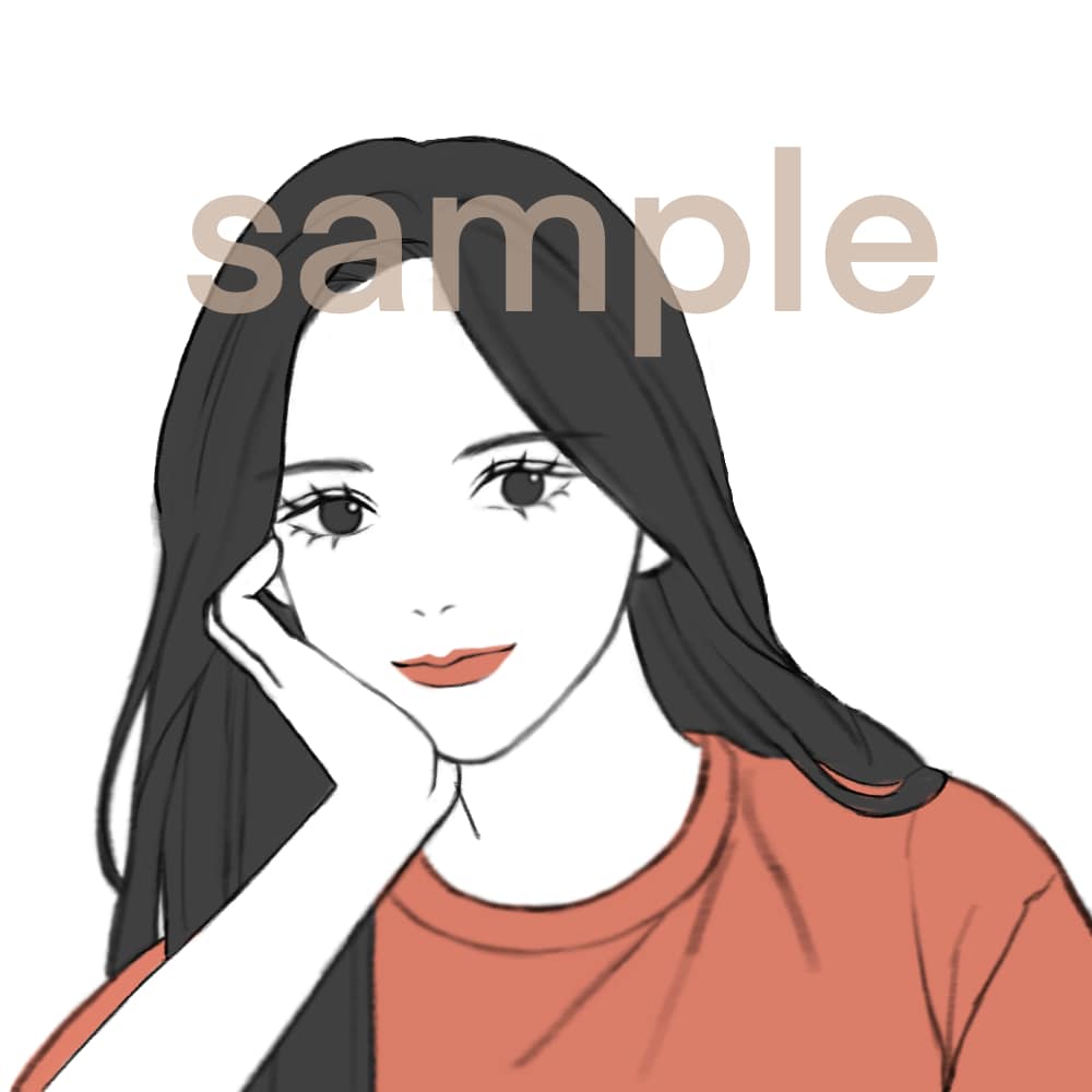 韓国風♪写真からシンプルな2色アイコンを描きます ポイントカラーで印象深く◎　人と被らないSNSアイコンを イメージ3