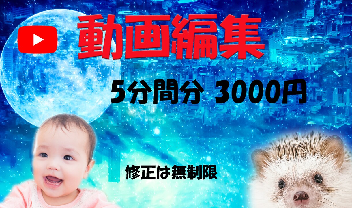 動画全般心を込めて編集したします 修正は何度でも無料です！料金もシンプル設定です。 イメージ1