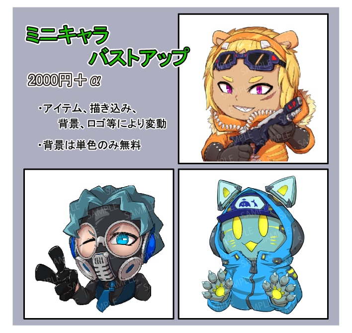 ゆるロボなどのミニキャラアイコン,ヘッダー描きます SNSのアイコンなど個性を出したい方へ イメージ3
