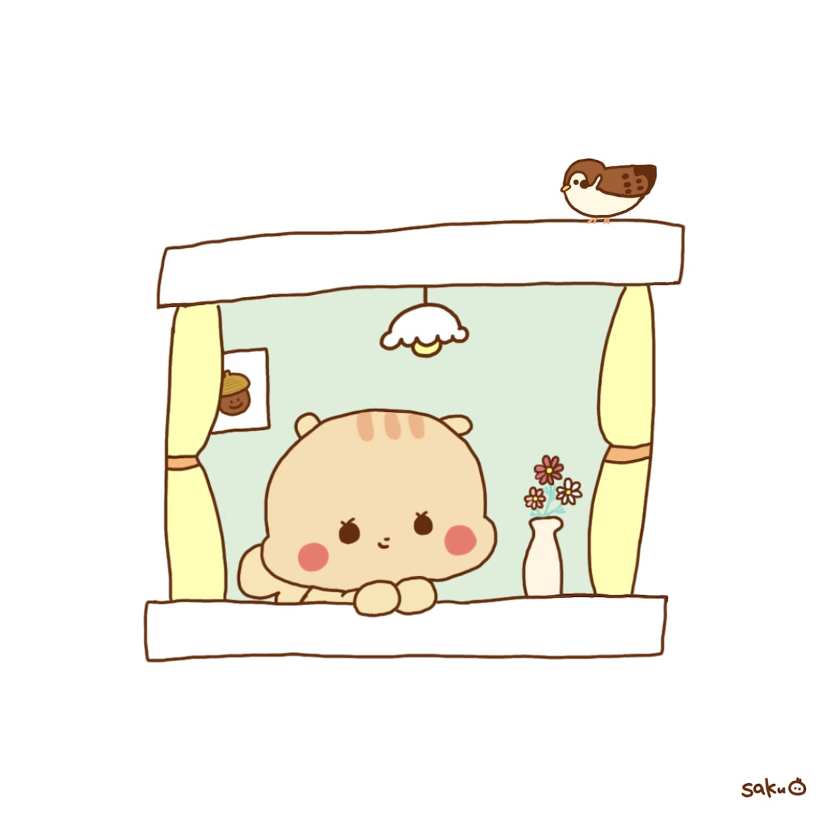 ゆるかわな動物・女の子のイラスト描きます やさしい色合いの、ゆるくてかわいいイラストを制作します。 イメージ2