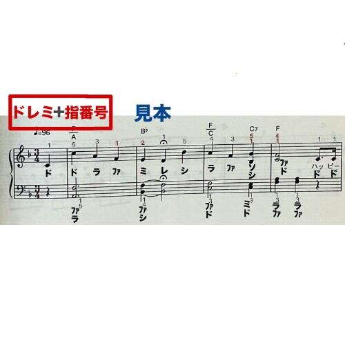 楽譜に指番号を書きます ドレミ音名も◎曲の長さ•難易度でお見積もりします。お気軽に♫ イメージ3
