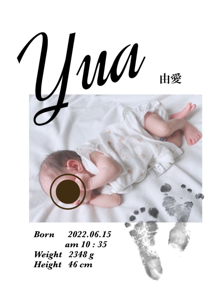 記念に残るデザインを作成します ◉お子様の誕生記念に1枚どうぞ イメージ1