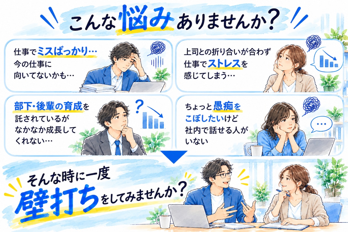 今の仕事を壁打ちして活きるあなたの強みを発見します 強み伴走型コーチングで強みを仕事に活かすアドバイスします イメージ2