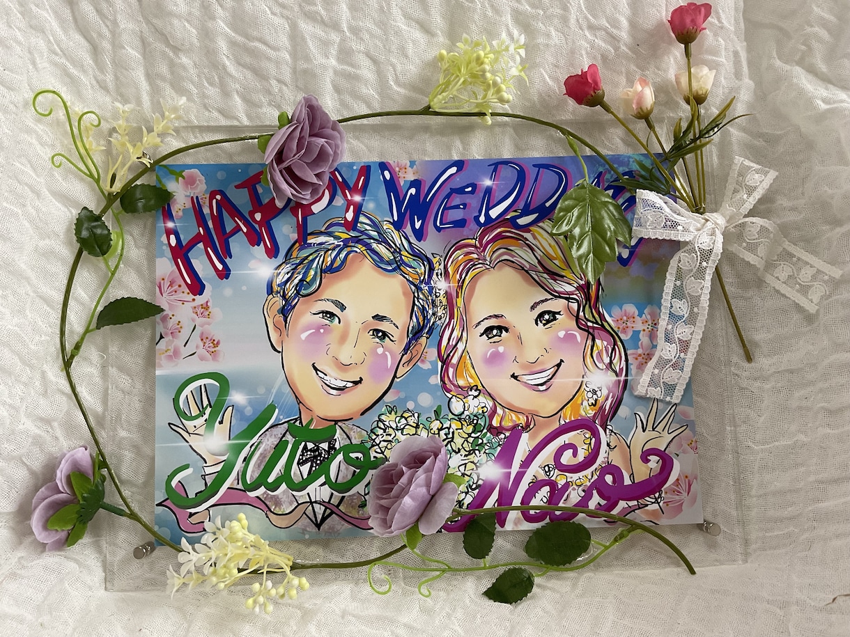 何人でも似顔絵一律5000円で描きます 。結婚祝いや還暦祝いなど、目的やご希望を何でもお伝えください イメージ3