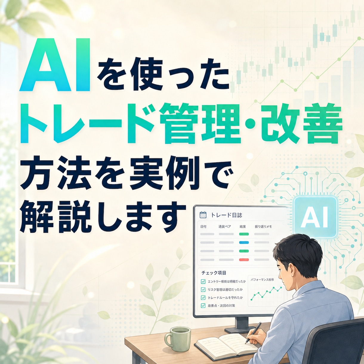 AIを活用したトレード管理の全体像を解説します 実体験で学ぶ、感情に流されにくいトレード管理術 イメージ1