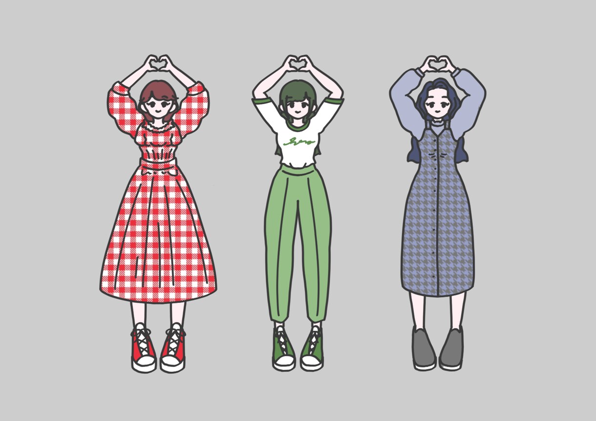 ハートポーズのアイコンお描きします プロフィールに可愛らしさをプラス！ イメージ1