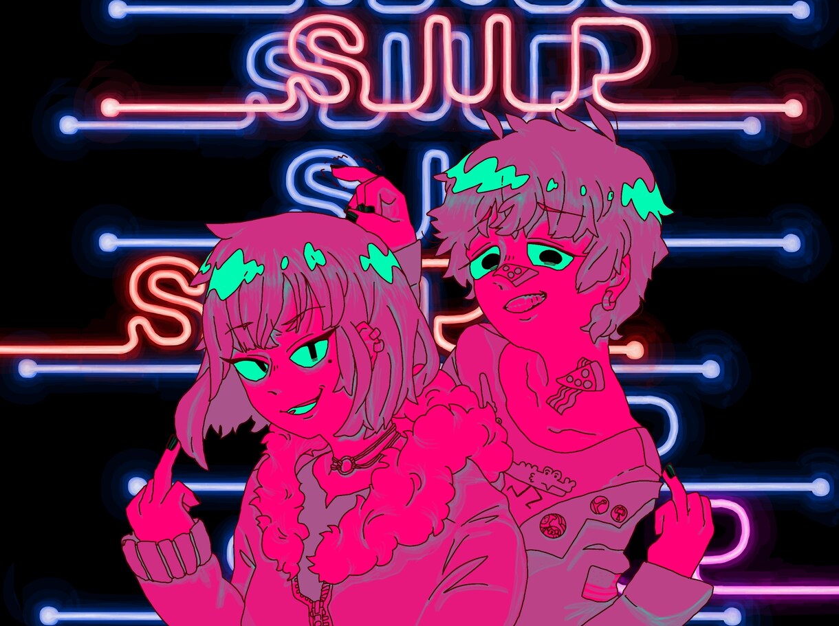 ポップな絵柄からダークな絵柄までます もうひとつのSNSのヘッダー注文よりクオリティ高めのイメージ イメージ5