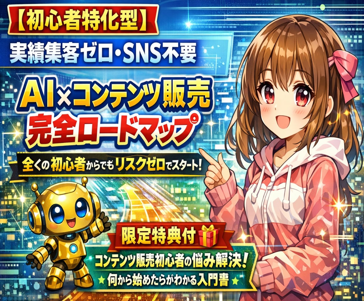 初心者向けコンテンツ販売ロードマップ教えます 作れない・時間がないをAIで解決。初心者向け収益化ステップ イメージ1