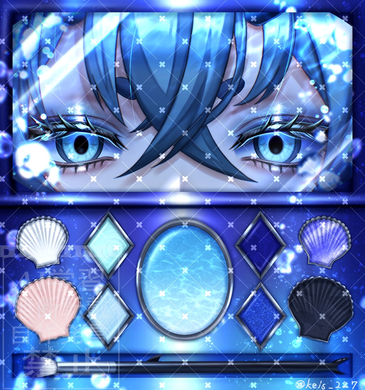 アイシャドウパレット風イラストを制作します あなただけのデザインのアイシャドウパレット風イラストを制作 イメージ5