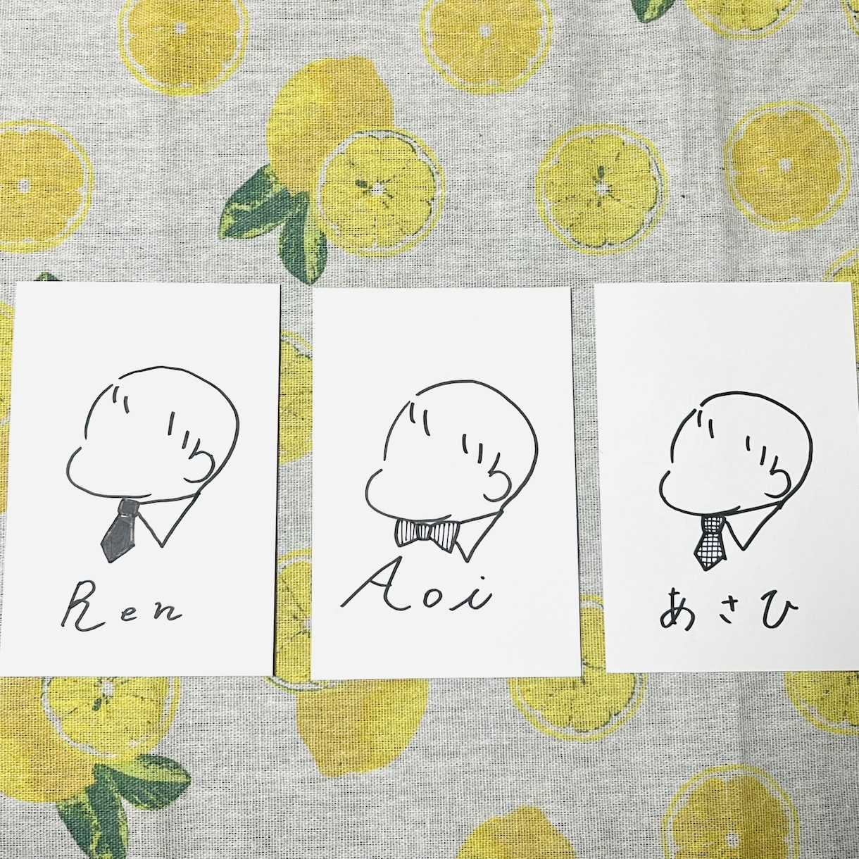ファーストカットアート作成します 3枚セットで販売、名前は英字などご希望に応じて受け付けます！ イメージ2