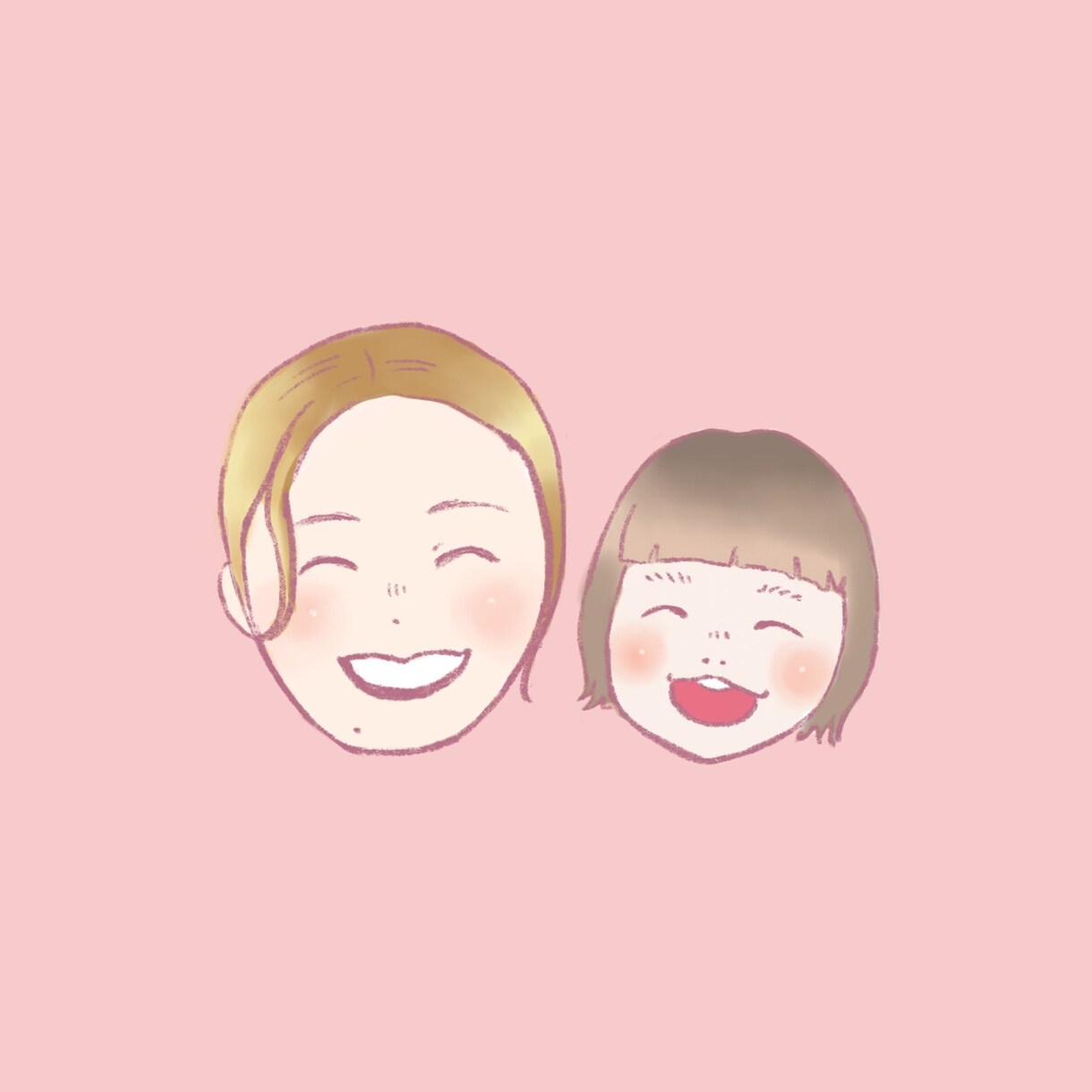 1000円でほんわか可愛い親子の似顔絵お描きします 〜LINEやTwitterのアイコンに〜 イメージ1