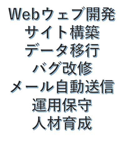 多種多様なWebウェブやアプリ開発を対応します 複数開発言語を利用でき、いろなサービスが提供できる イメージ1