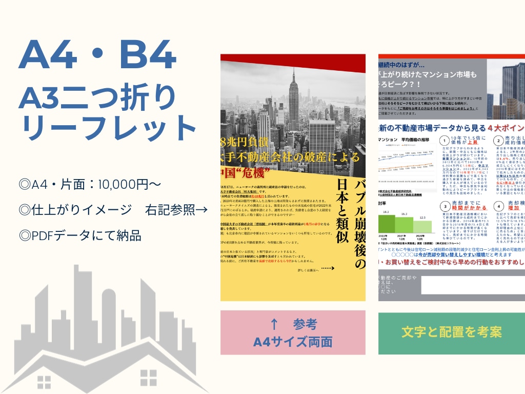 Canvaで作る！不動産チラシ｜文章から対応します 大手不動産会社の広告制作10年｜構成・コピー作成可 イメージ3