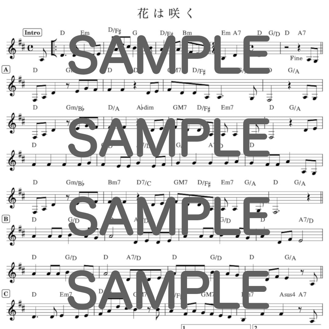 シンプルなメロディ譜/コード譜を作成いたします あの曲の楽譜の必要な部分だけ、欲しくありませんか！？ イメージ4