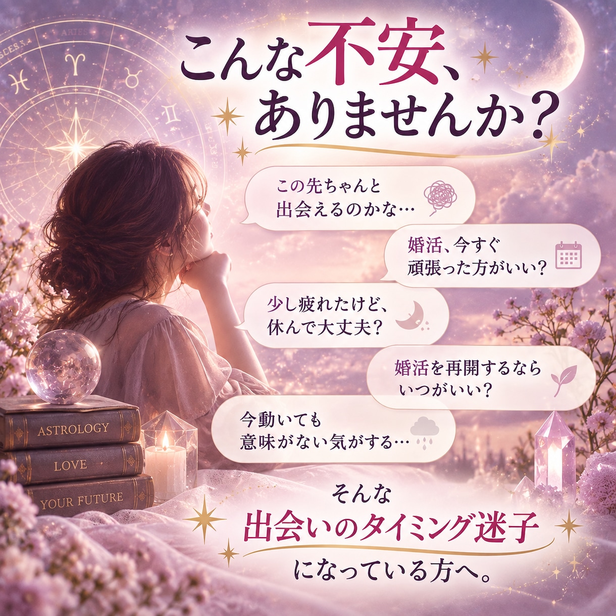 将来のパートナーと出会う時期を占います 今後3か月の出会いの流れを丁寧にホロスコープで読み解きます イメージ2