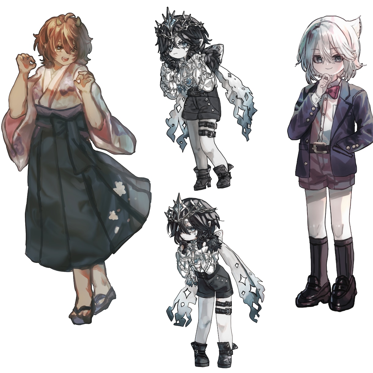 ゲーム風男女キャラクターイラスト制作します オリキャラ大歓迎世界観や設定を大切にしながら制作いたします。 イメージ3