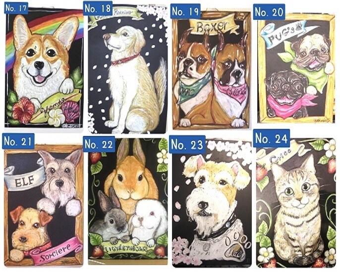 ペット似顔絵師★A3サイズの似顔絵描きます ペット専門似顔絵師がチョークアートで似顔絵描きます イメージ8
