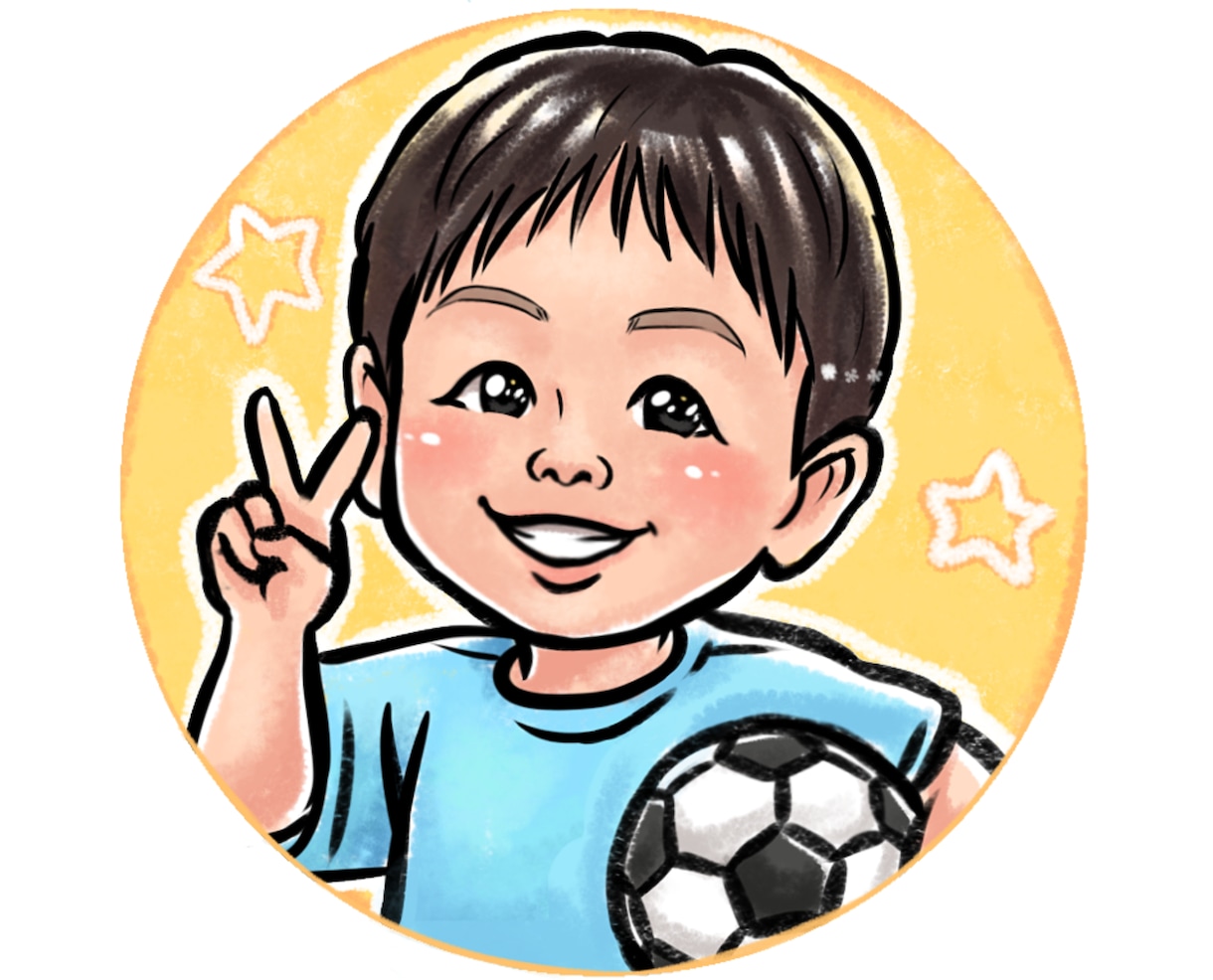 お子様の似顔絵アイコンをお作りします LINEに♡写真ではなく我が子らしい似顔絵アイコンに イメージ3