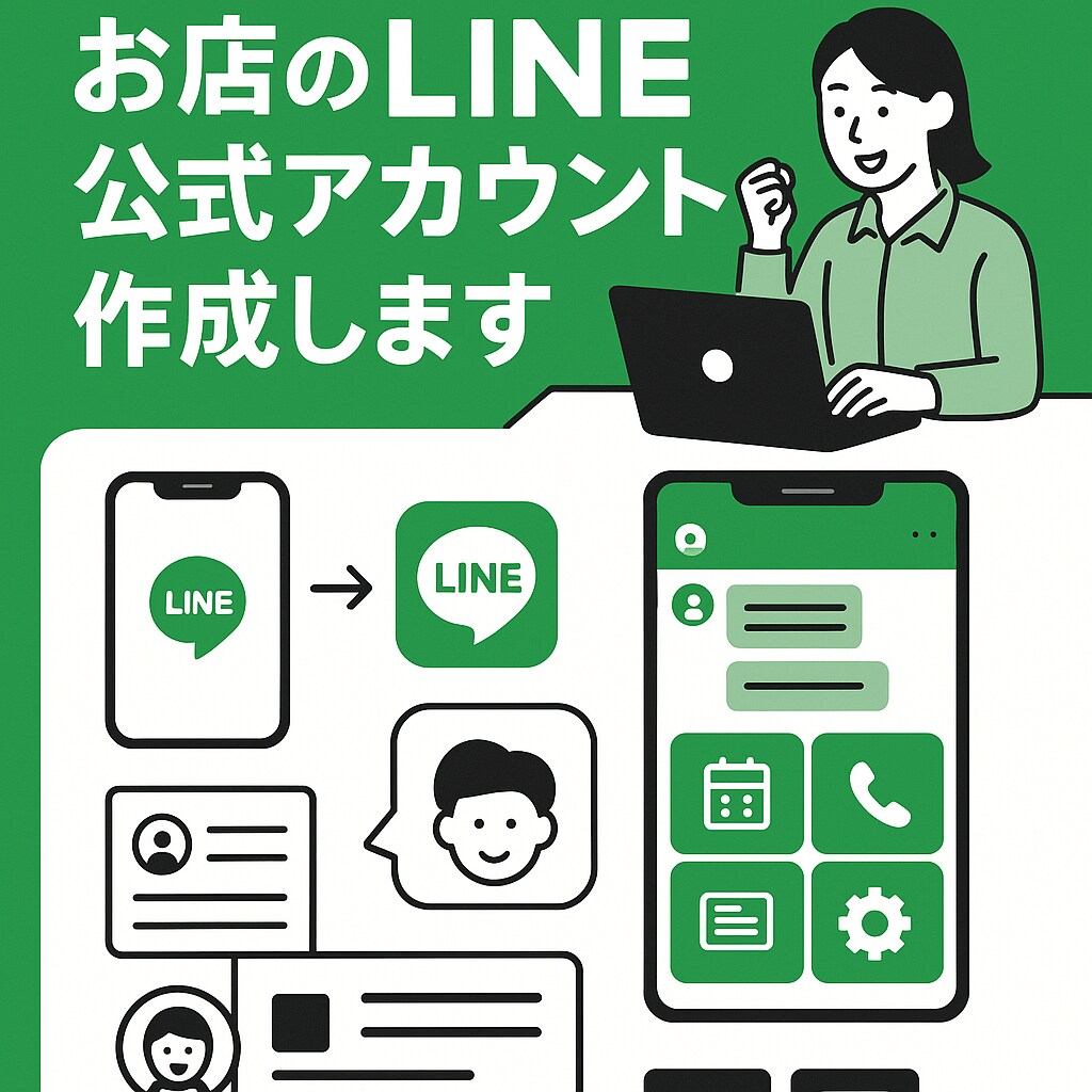 LINE公式アカウント作成します LINE公式アカウントまるっとお任せ！集客・効率化をサポート イメージ1