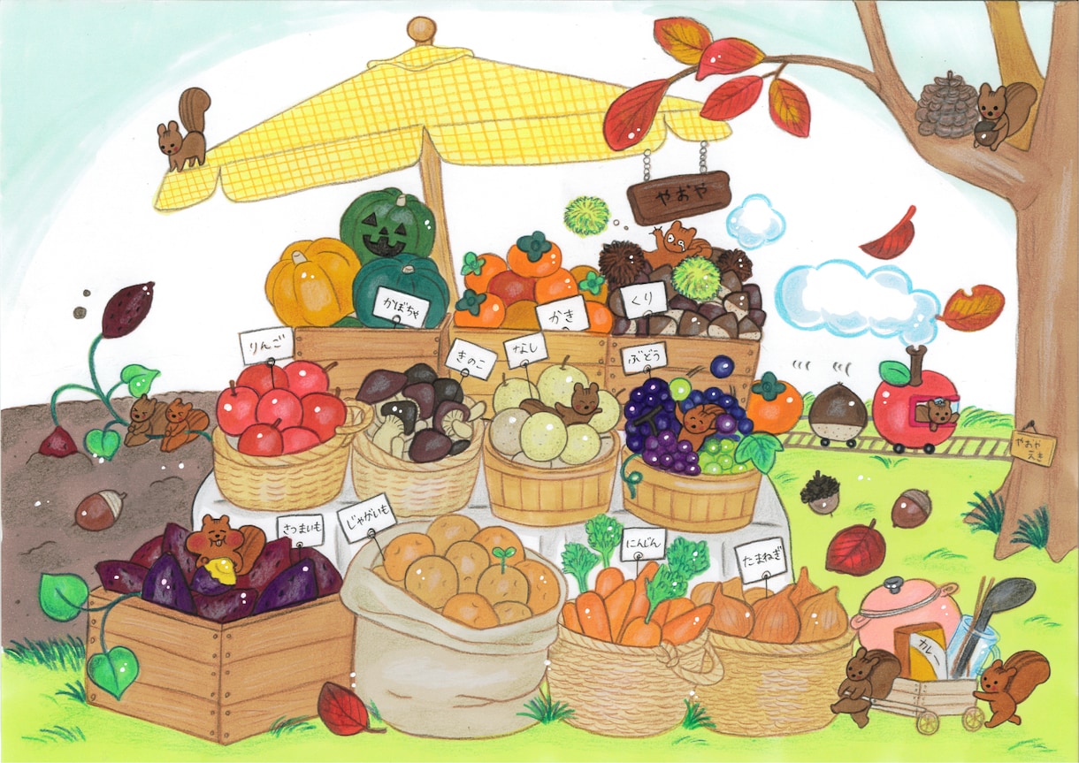 絵本風柔らかい手描きの一枚絵を描きます 表紙や挿絵、記念品やプレゼントにぴったりな絵本風イラストです イメージ5