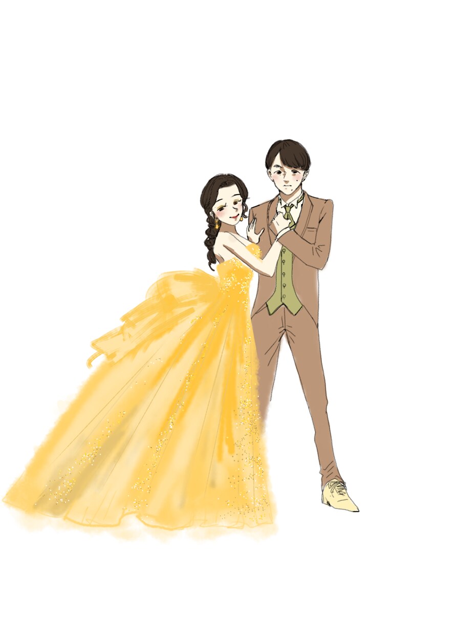 結婚式のドレス色当てクイズイラスト描きます 3〜5択の色当てクイズイラスト！ドレスを忠実に再現！ イメージ4