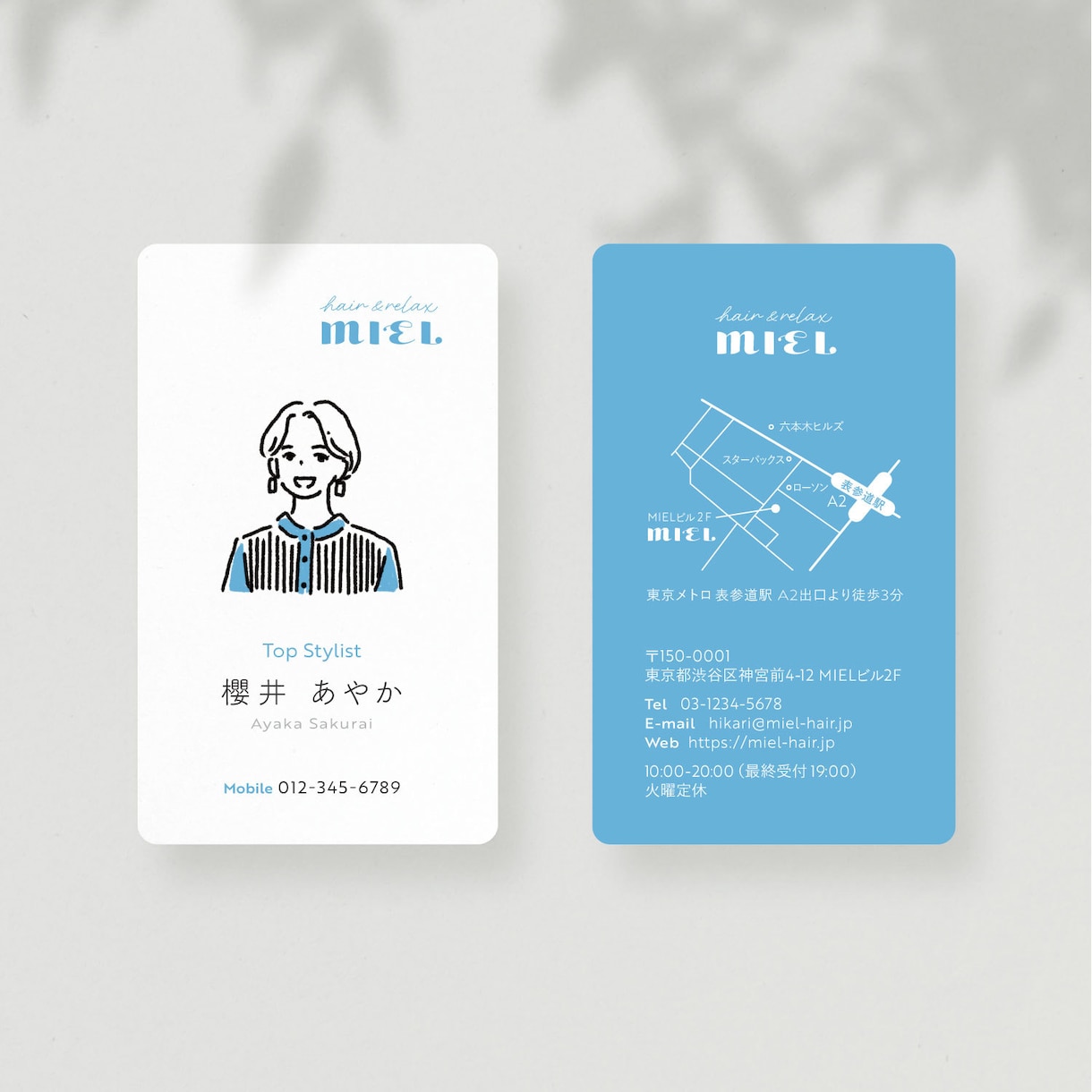 似顔絵イラストで“覚えてもらえる名刺”を作ります ミニマルでおしゃれな名刺が欲しい方へ イメージ1