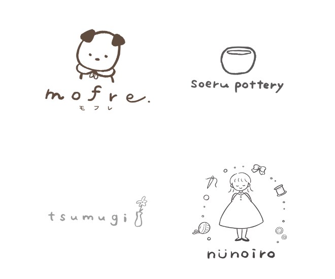 手描きのほっこり単色ロゴを作ります ハンドメイド作家さんなど個人で活動される方をロゴで応援します イメージ3