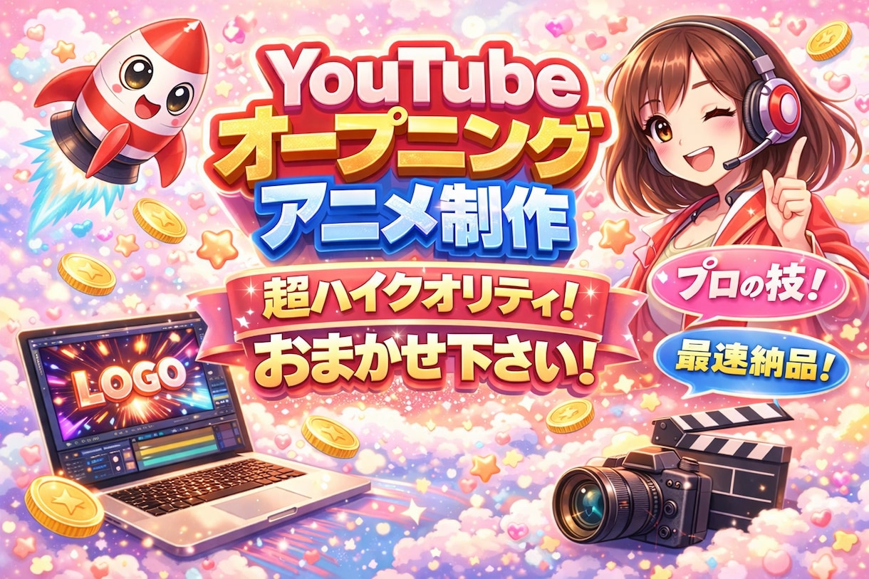 Youtubeオープニング/エンディング作成します After Effectsで細かなこだわりやイメージを再現 イメージ1