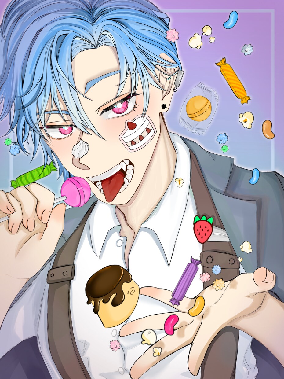 格安で二次創作orオリジナルイラストを制作♡します ラフ修正無制限！TRPGやアイコンにも！ イメージ6