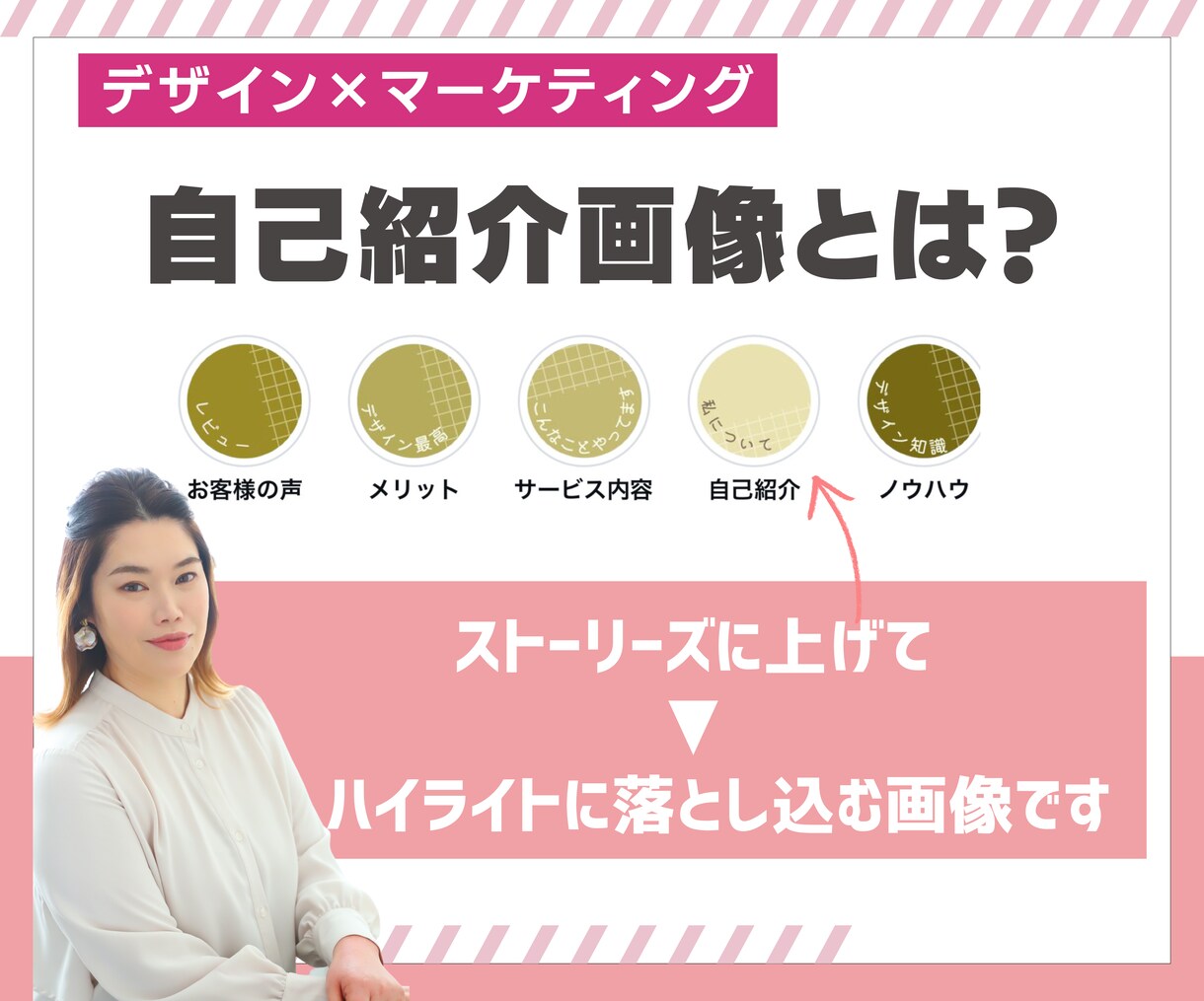 インスタのハイライト『自己紹介画像』5枚作成します 「私ってこんな人」を伝える➡︎見た人が安心する自己紹介画像 イメージ3
