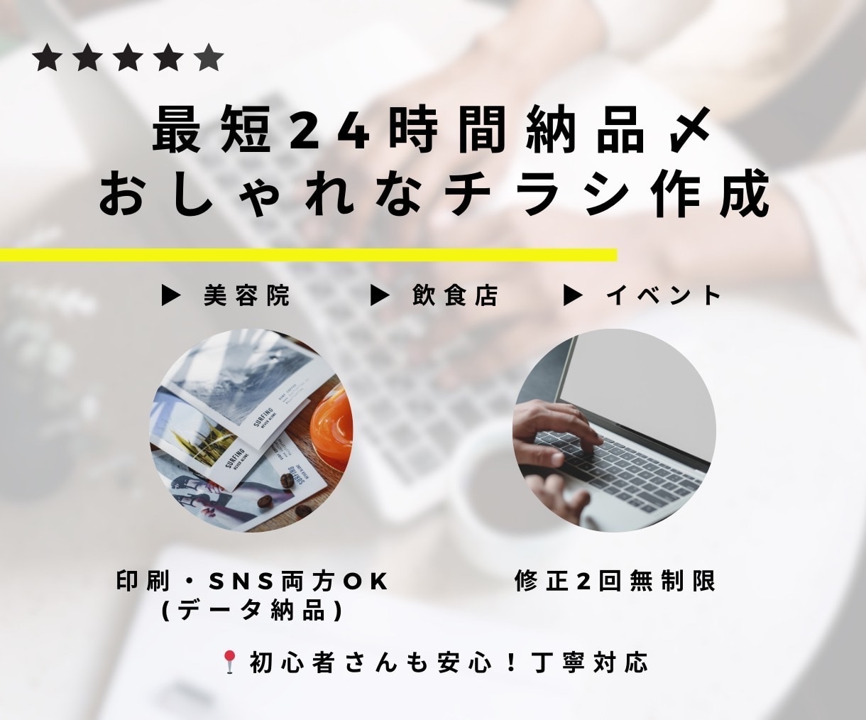 おしゃれCanvaチラシ　飲食店・イベント集客ます Canvaを使って伝わる＆集客できるチラシをデザインします イメージ1