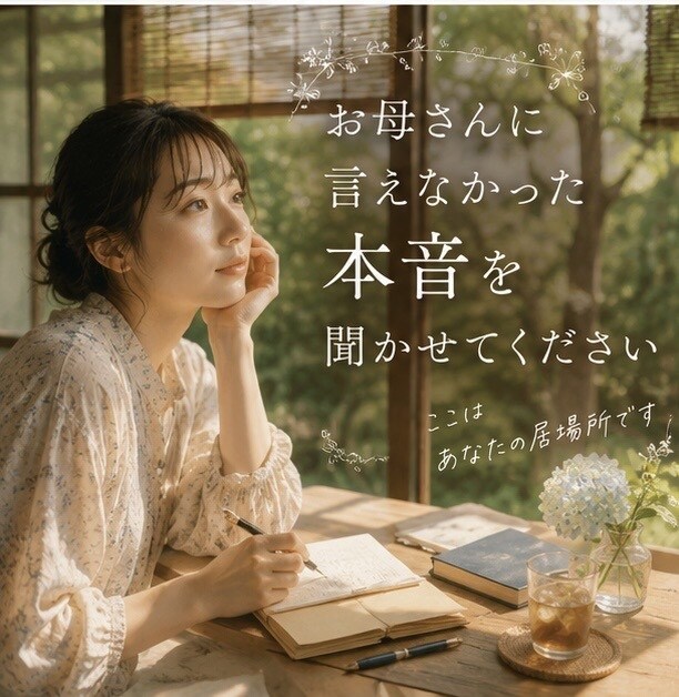 母との関係に苦しんだ女性のお話聞きます 誰にも言えなかった本音を安心して話せます イメージ2