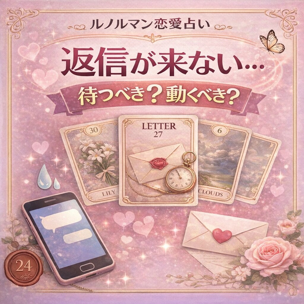 音信不通の彼の本音と連絡が来る時期を具体的に見ます ルノルマン鑑定＋行動アドバイス イメージ1