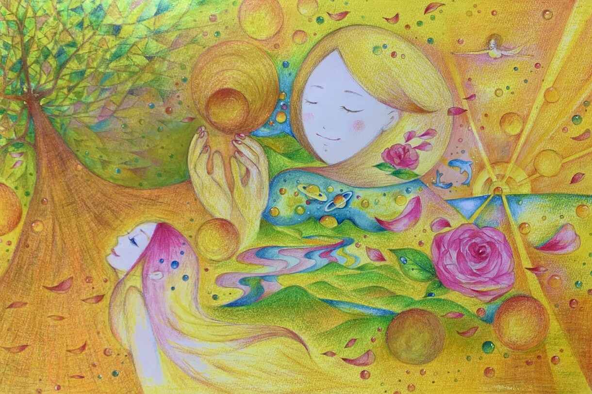 色鉛筆画をお届けします 180色の色鉛筆で描いたメンタルコーチのソウルアート イメージ4