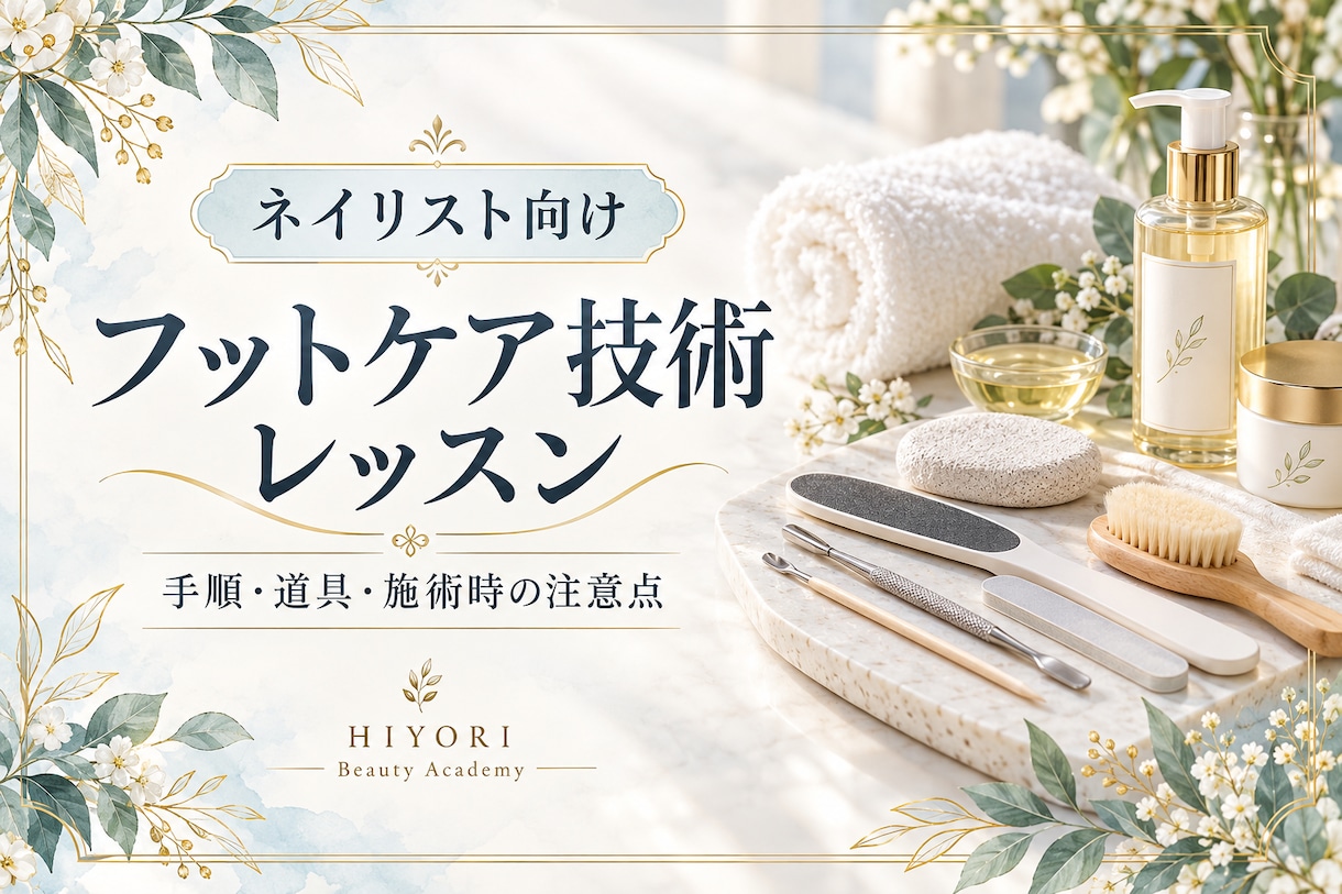 ネイリスト向けフットケア技術を教えます 認定エデュケーターとケア手順・道具の扱いを確認 イメージ1