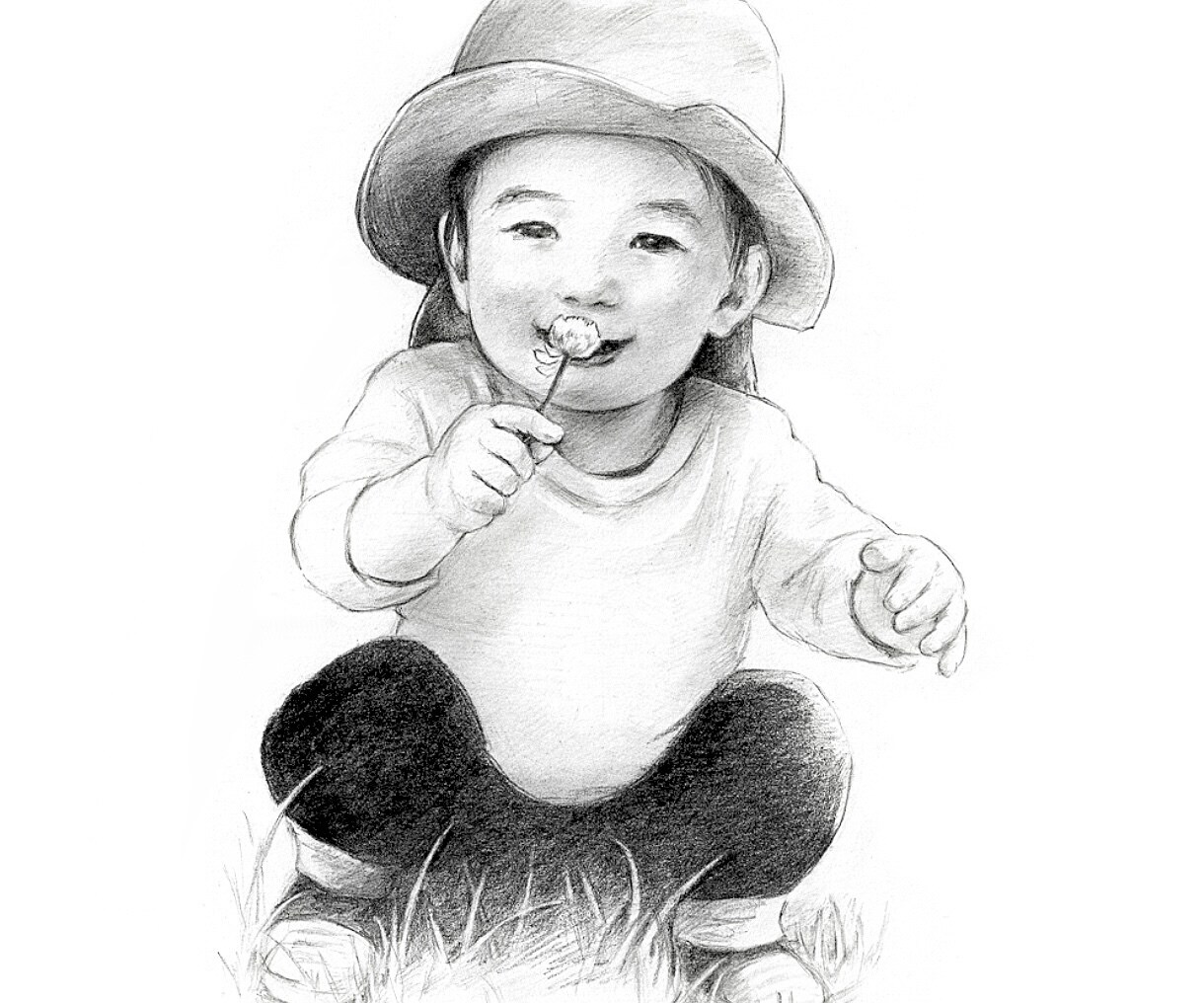 日常の一コマから思い出に残る似顔絵を手描きします プレゼントや記念に/鉛筆画・色鉛筆画・水彩画選べます イメージ1