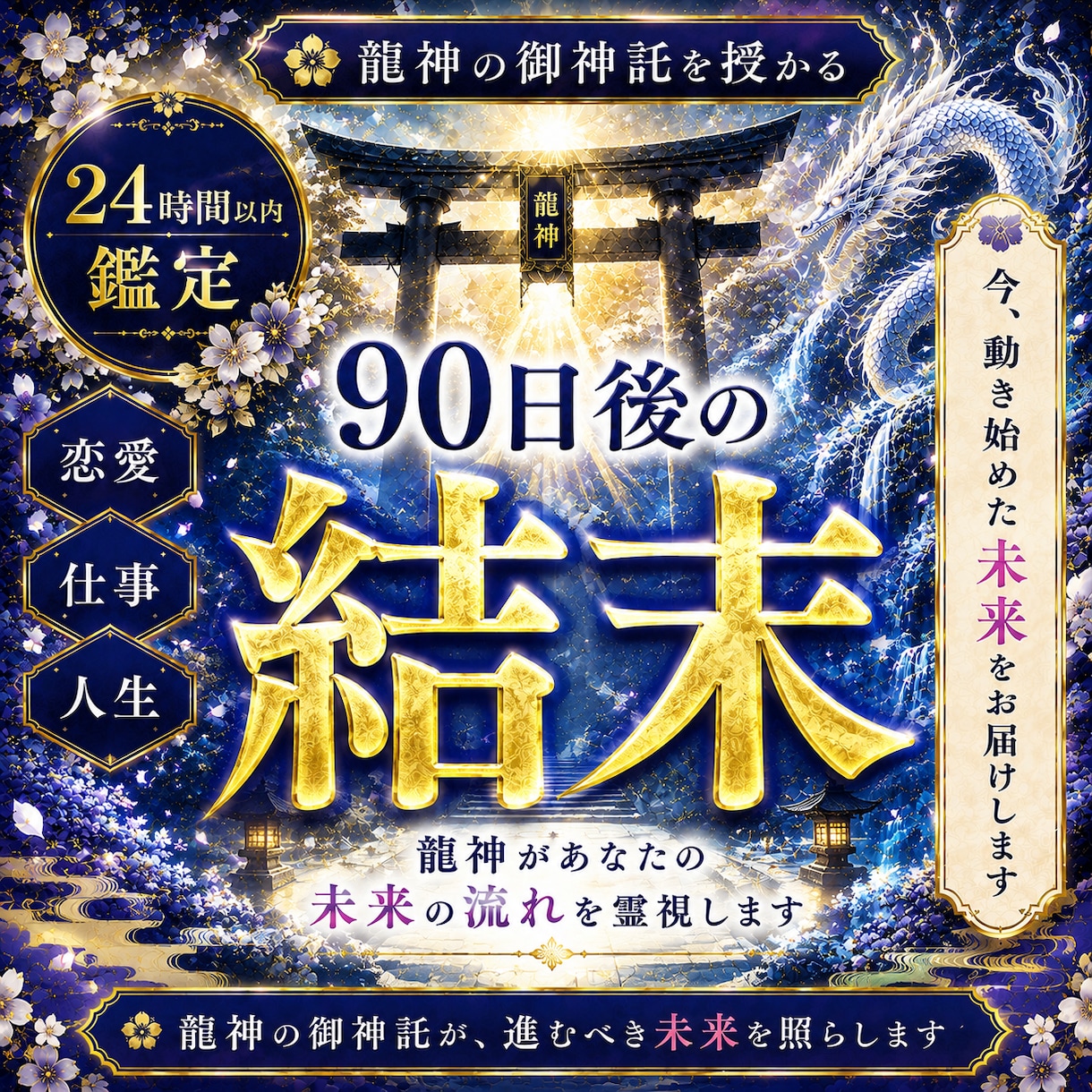 龍神霊視で3ヶ月後の未来を明かし運命を好転させます 3か月後の運命を霊視し守護龍の御神託で理想を現実化します イメージ1
