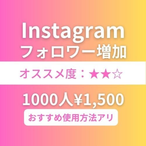 Instagramフォロワー1000人増やします Instagram運用の相談も乗ります！ イメージ1