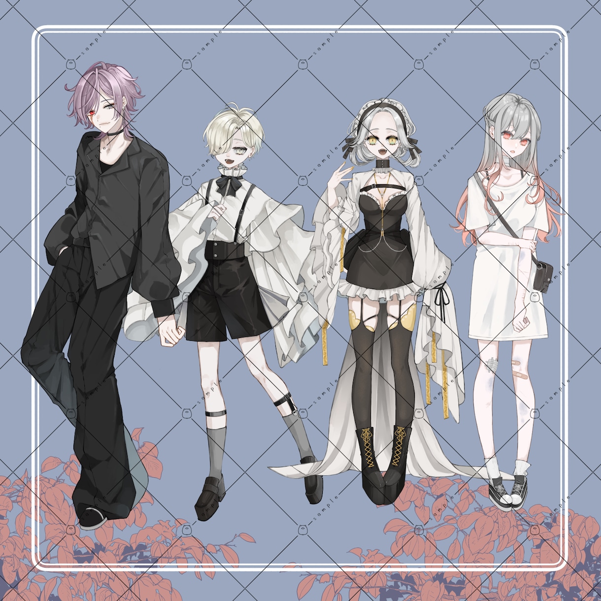 IRIAMや配信で使える厚塗り立ち絵お描きします 表情差分プレゼント！IRIAMの動作確認含めてこのお値段！ イメージ2