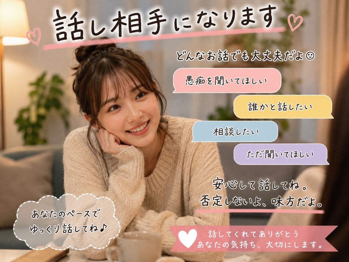 あたなの愚痴聞きます 何でも気軽に話せるお友達に！！ イメージ1
