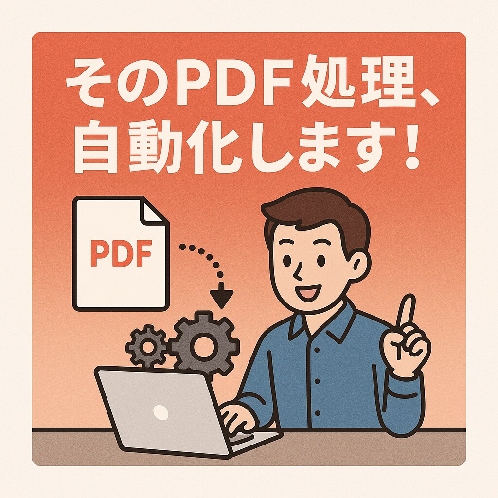 そのPDF処理、何でも自動化します 結合、抽出、振り分けなど　ルーチン作業の自動化ツールを作成！ イメージ1