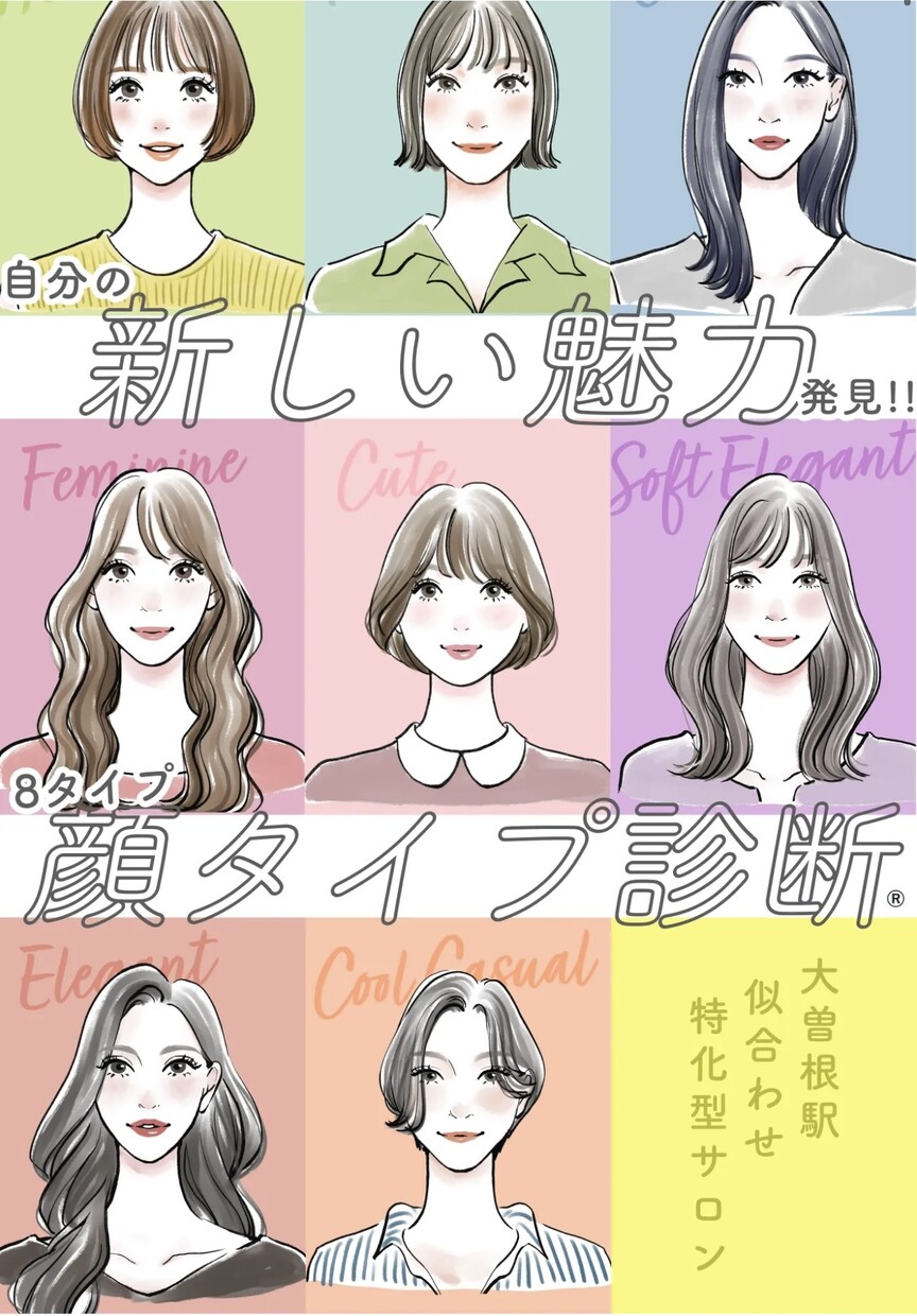 顔タイプ診断×ヘア提案でなりたい自分叶えます 簡単にまとめた資料が１枚ついてます◎ イメージ1
