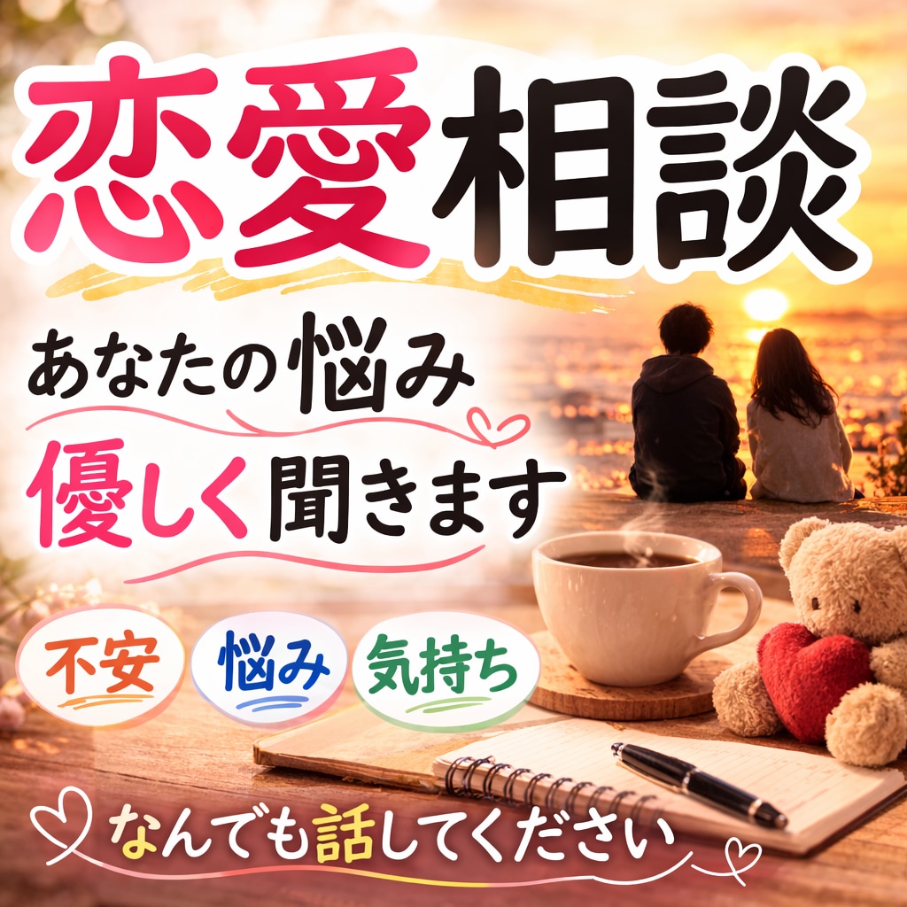 女性の方限定！何でも聞きます 恋愛、愚痴、どんなことでもいいので、本音で相談します イメージ1
