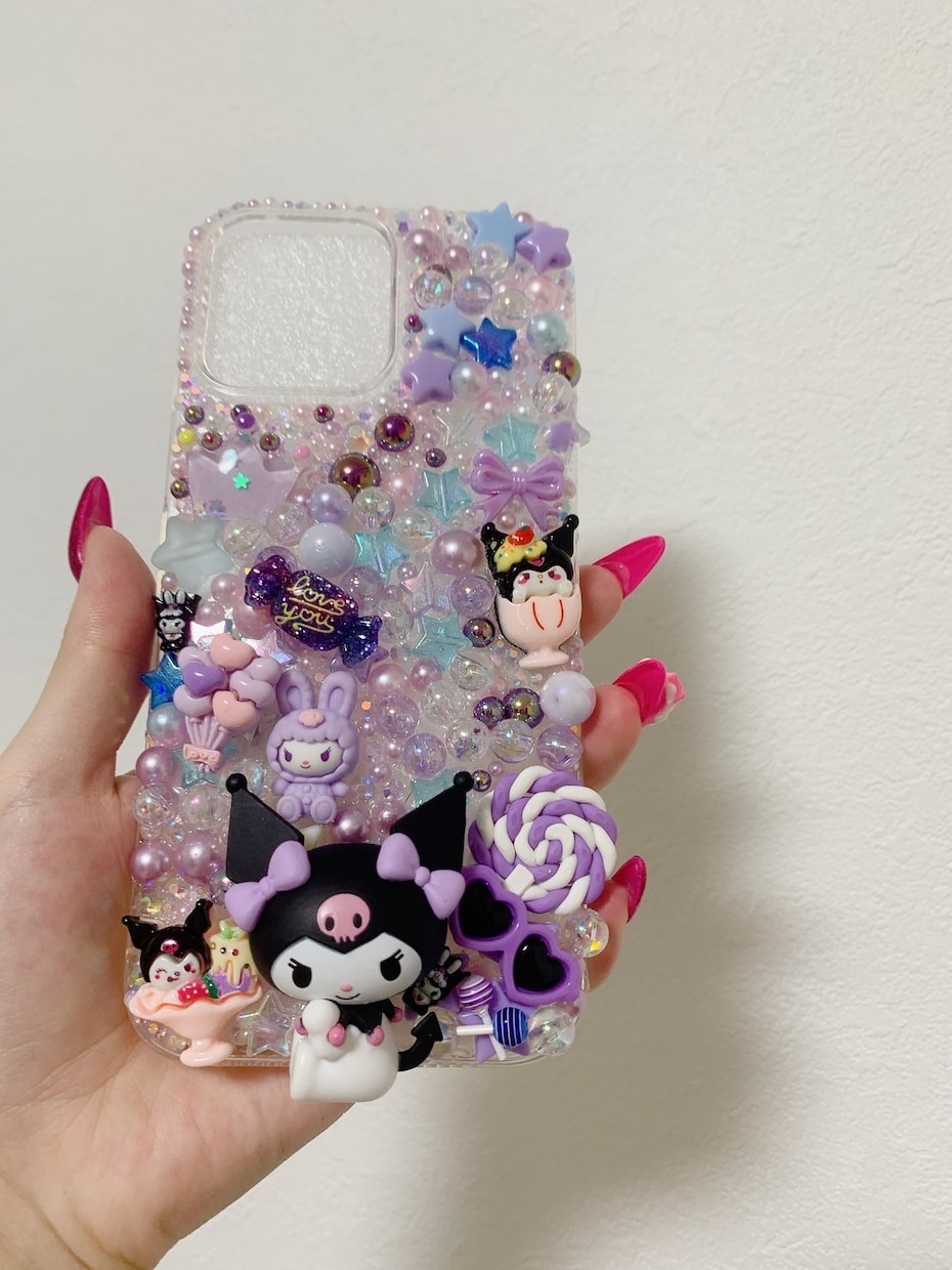 iPhoneケースやiQOSケース等をデコります 世界に一つだけ！オーダーメイドのキラキラアクセサリー イメージ3