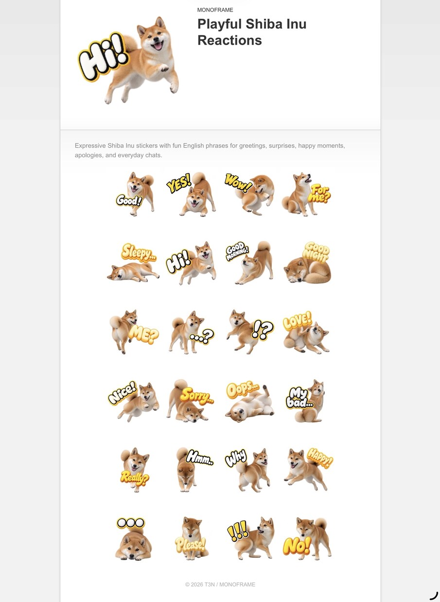 ペットの写真からLINEスタンプを制作します 大切なうちの子を、かわいいLINEスタンプに！ イメージ5